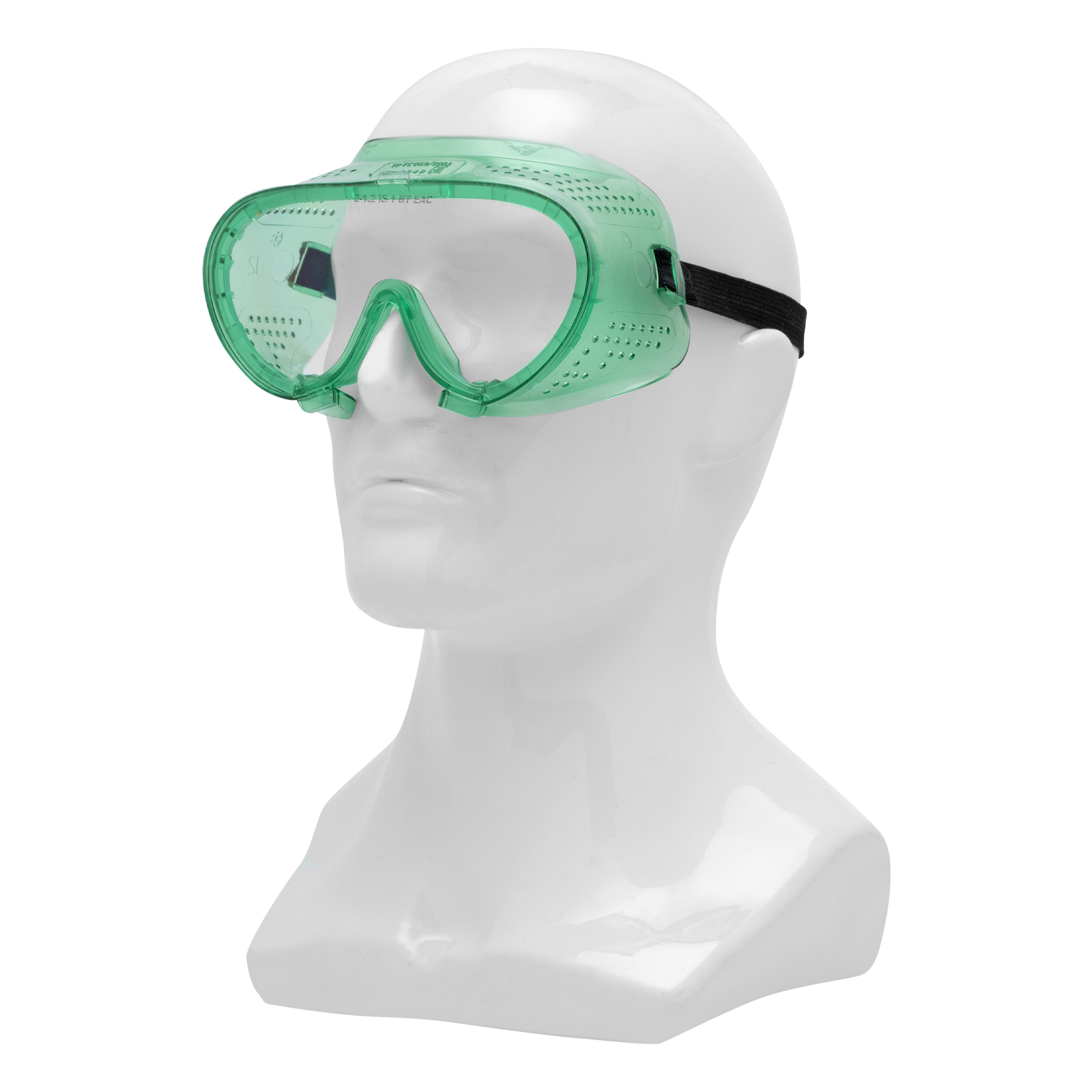 Очки закрытые "Эргономичные" с прямой вентиляцией, поликарбонат Сибртех (89163)