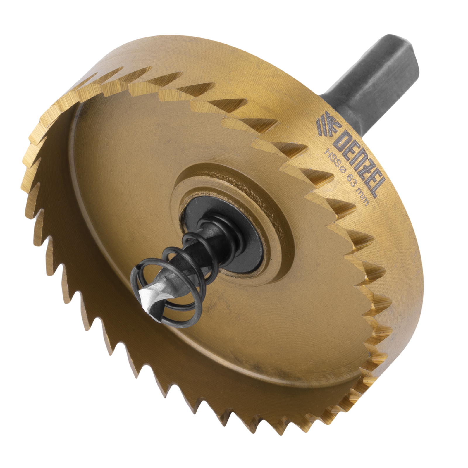 Коронка по металлу HSS, 63 мм, нитридтитановое покрытие Denzel (724120)