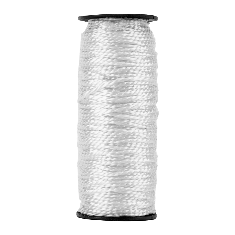 Шнур крученый капроновый, 2 мм, L 50 м, на катушке, Сибртех (93964)