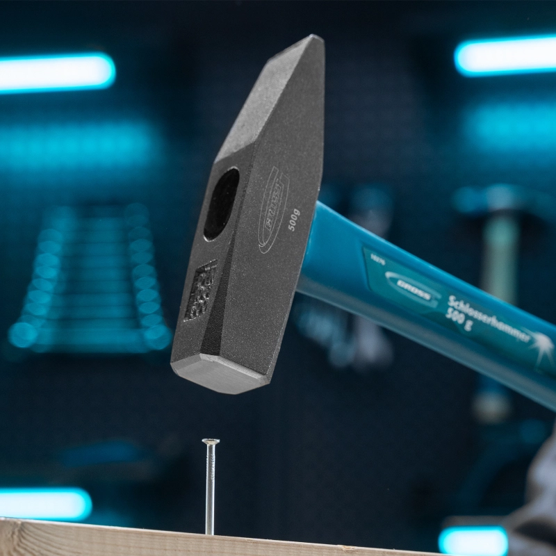 Молоток слесарный, 500 г, квадратный боек, фибергласовая обрезиненная рукоятка Gross (10276)