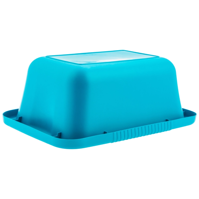 Таз пластмассовый прямоугольный 25 л, бирюзовый, Home Palisad (929935)