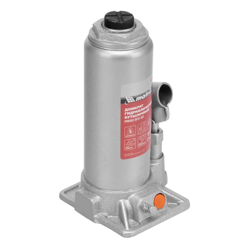 Домкрат гидравлический бутылочный, 6 т, h подъема 216-413 мм, в пластиковом кейсе Matrix (50777)