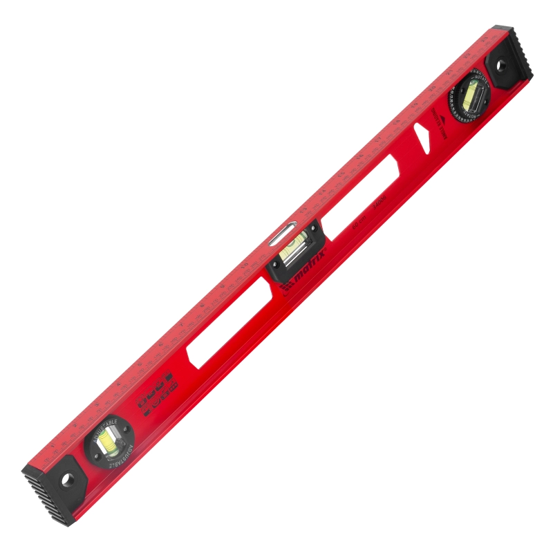 Уровень алюминиевый "Рельс", 600 мм, 3 глазка, усиленный Matrix (34006)