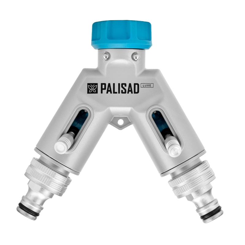 Разветвитель двухканальный, с внутренней резьбой 3/4",алюминий, LUXE Palisad (65832)