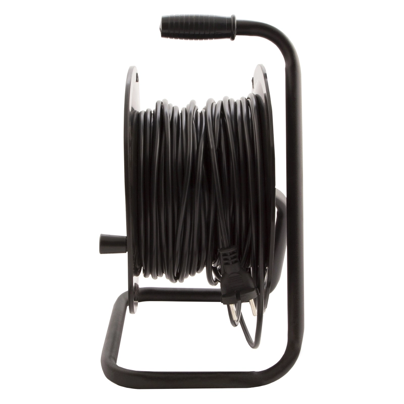 Удлинитель силовой 40 м, 10А, тип УХ10, ПВС, на кабельной катушке, 4 розетки без заземления Сибртех (95848)