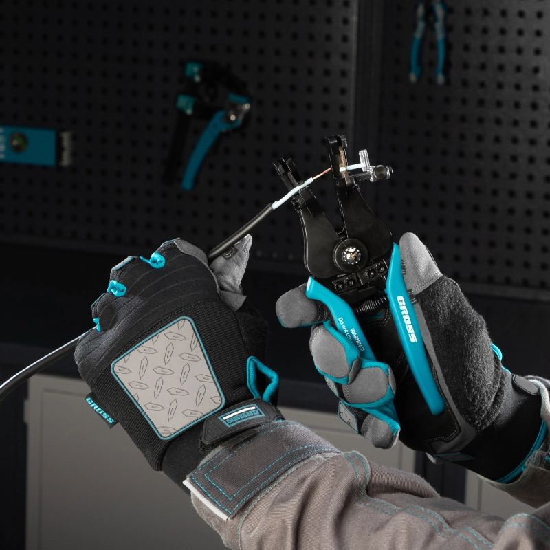 Щипцы для зачистки электропроводов 0.5, 1.0, 1.5, 2.5, 4.0, 8.0 мм/кв (8-22AWG) лезвие SK5 Gross (17721)