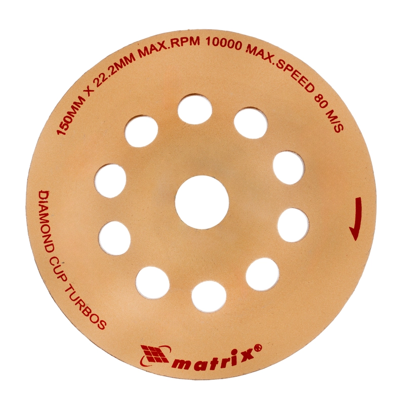 Чашка алмазная зачистная, 150 мм, турбо Matrix (72997)