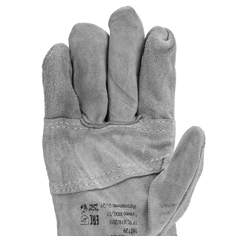 Перчатки спилковые комбинированные, (67736)