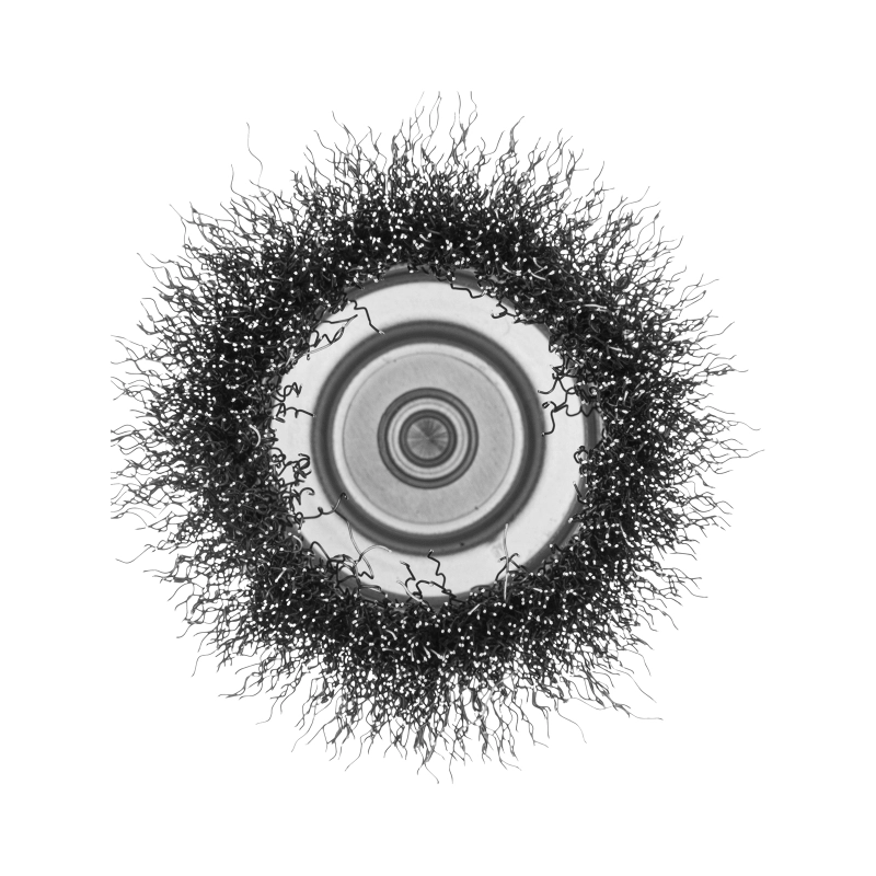 Щетка для дрели, 75 мм, Чашка, со шпилькой, нержавеющая витая проволока Denzel (744773)