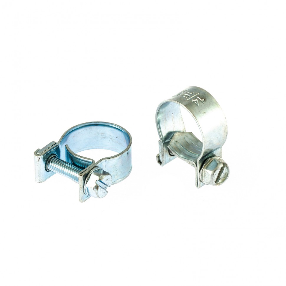 Хомуты металлические, MINI 14-16 мм, ширина 9 мм, винтовой, W1, 2 шт Сибртех (47505)