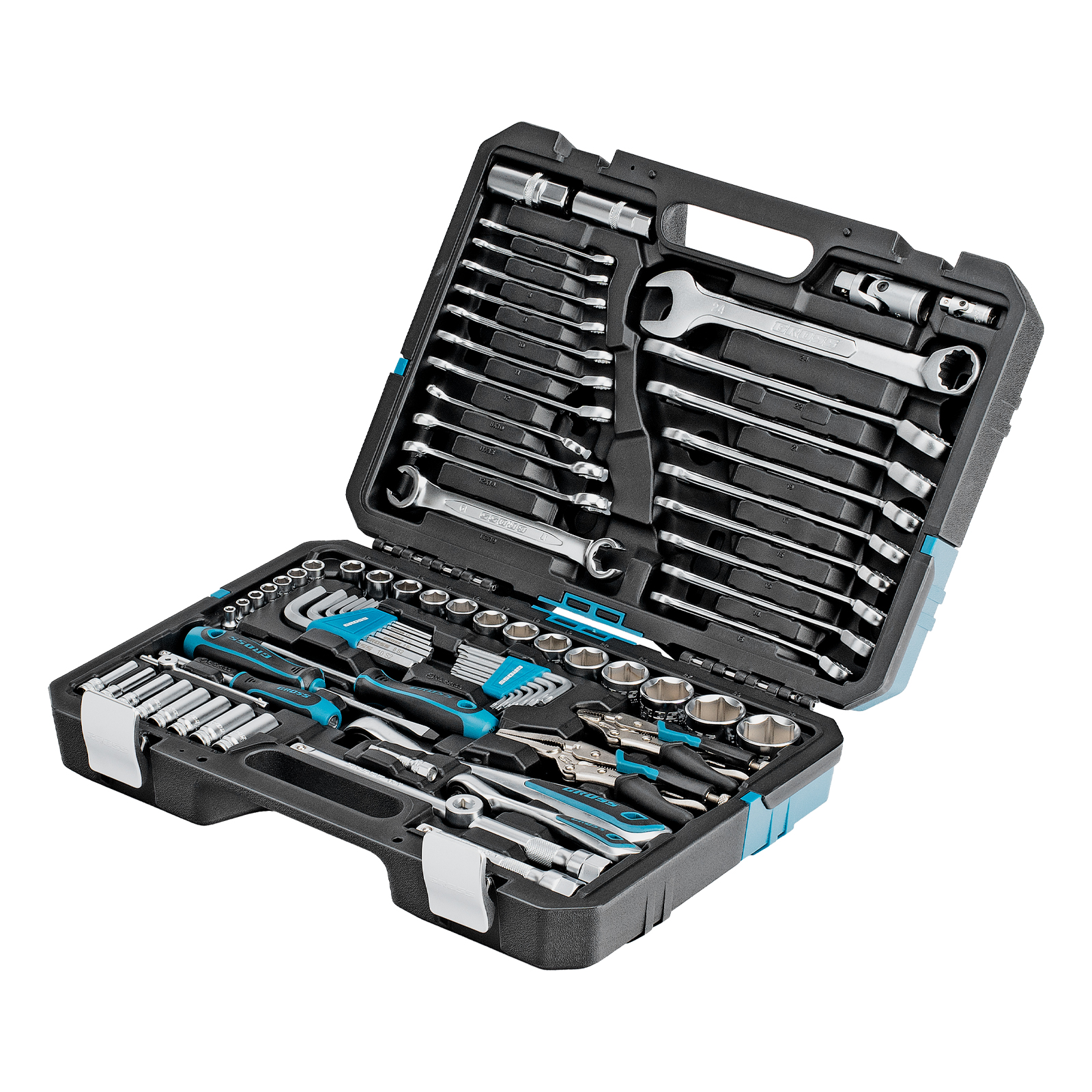 Набор инструментов, 1/4", 1/2", CrV, 120 зубьев, 78 предметов Gross (14148)