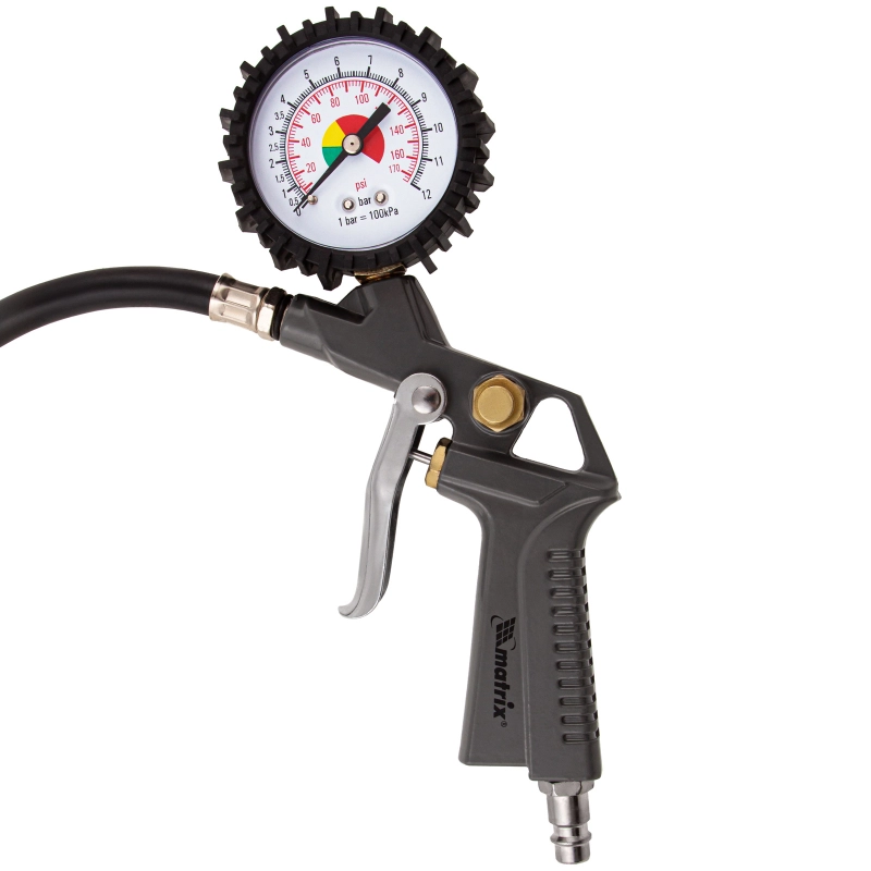 Набор пневмоинструмента, 5 предметов, быстросъемное соединение, краскораспылитель с нижним бачком Matrix (57302)