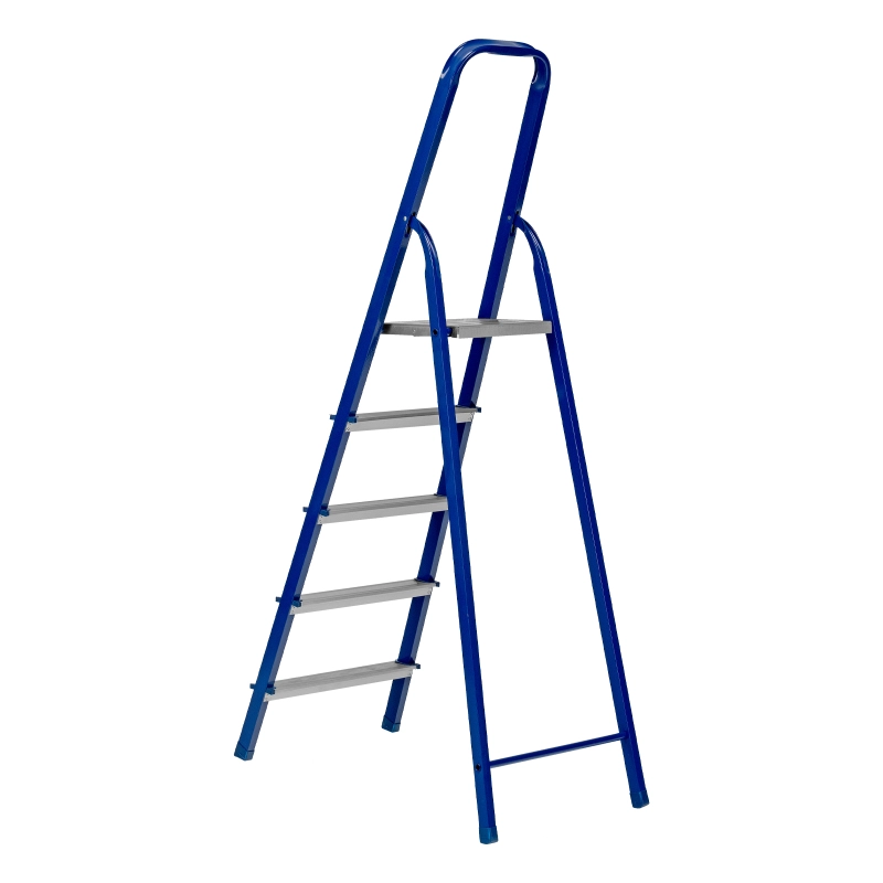 Стремянка, 5 ступеней, стальной профиль, алюминиевые ступени Сибртех (97955)