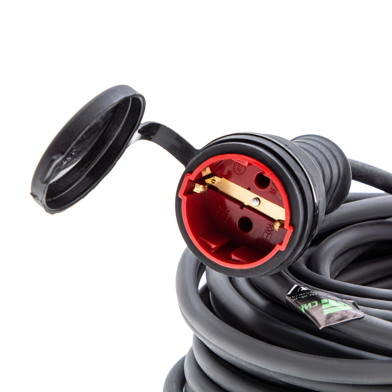 Удлинитель силовой 20 м, 16 А, тип УХз16, КГ 3 x 1.5 мм, 1 розетка, Сибртех (95891)