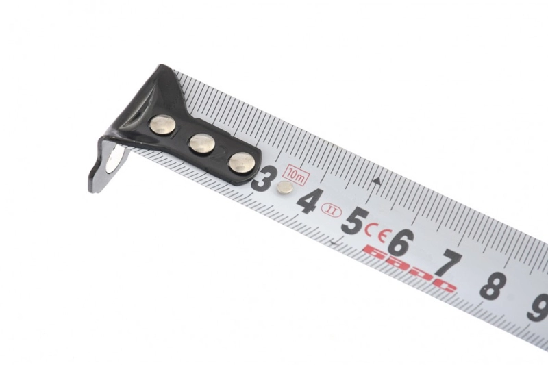 Рулетка Вектор 10 м х 25 мм,утолщенное полотно,магнитный зацеп,обрезиненный корпус Барс (32544)