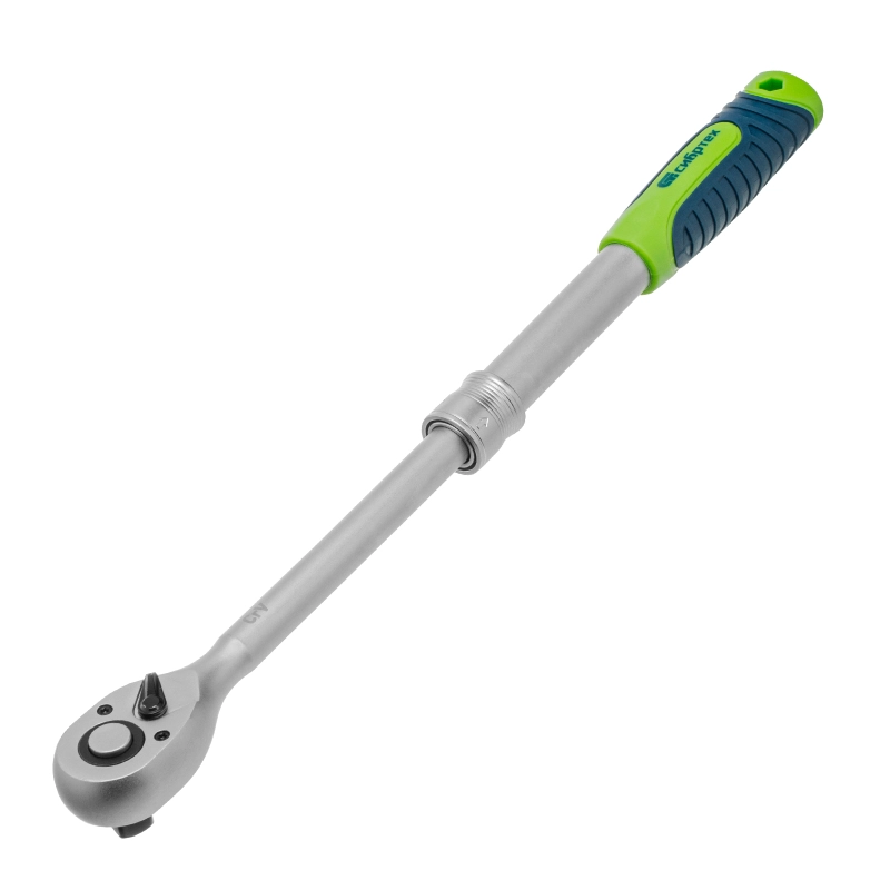 Ключ-трещотка телескопический 1/2", 300-430 мм, 72 зуба, с быстрым сбросом Сибртех (14077)