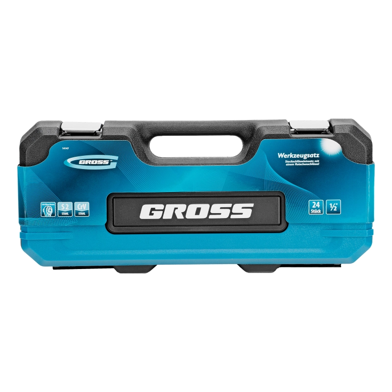 Набор инструментов, 1/2", CrV, 120 зубьев, 24 предмета Gross (14147)