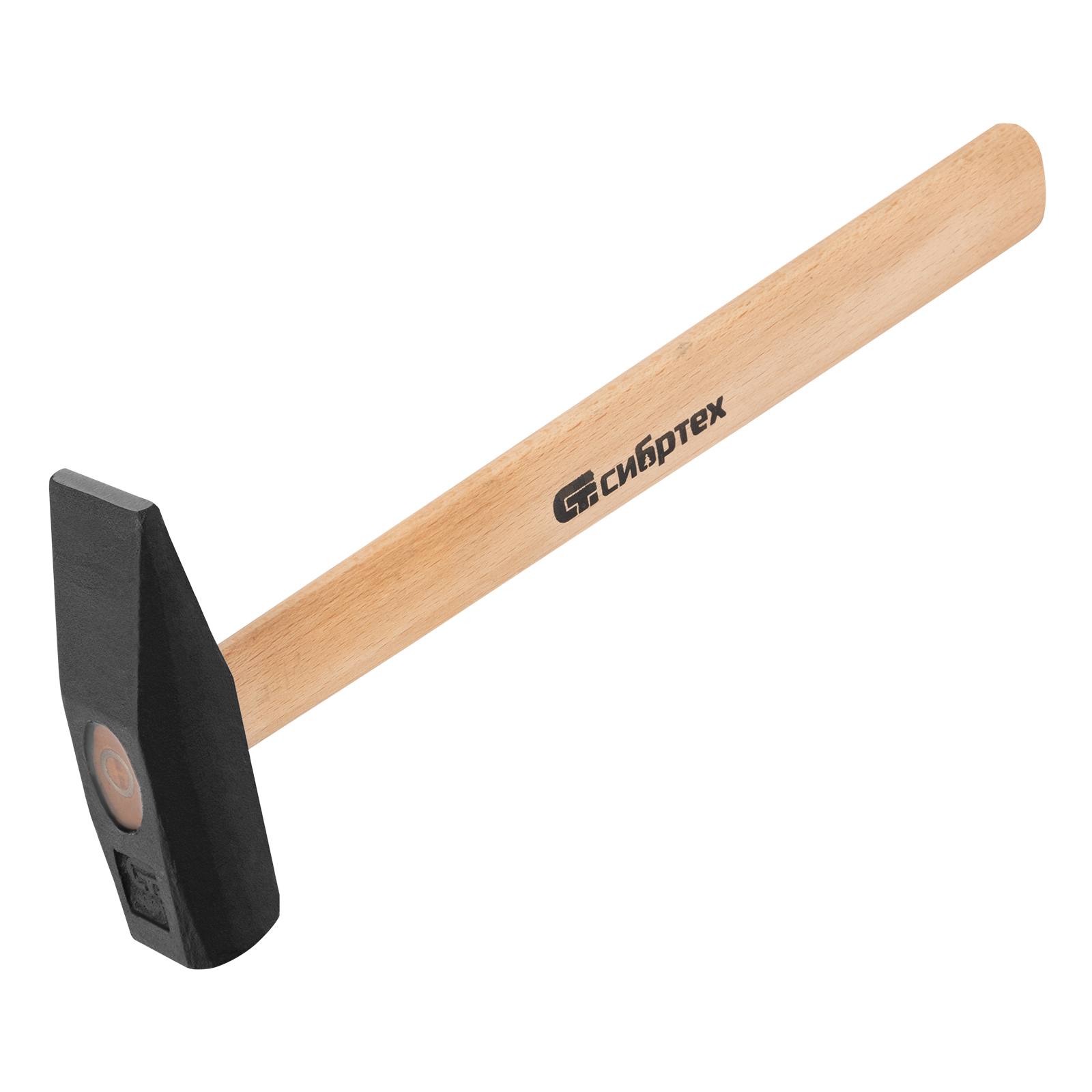 Молоток слесарный 600 г, квадратный боек, деревянная рукоятка Сибртех (10219)