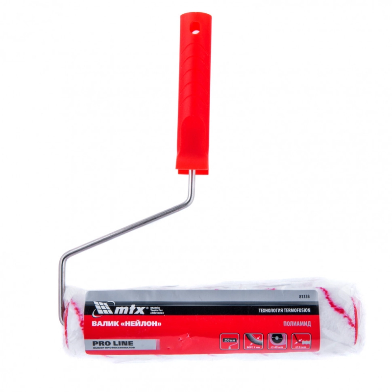 Валик "Нейлон" Pro Line, 250 мм, ворс 9 мм, D 40 мм, D ручки 6 мм, полиамид MTX (81338)