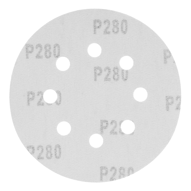 Круг абразивный на ворсовой подложке под "липучку", перфорированный, P 280, 125 мм, 5 шт Matrix (73812)
