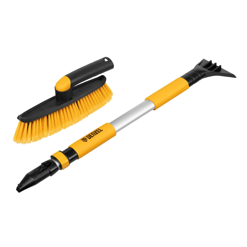 Щетка-сметка со скребком, телескоп, поворотная голова, 750-1120 мм Denzel (55326)