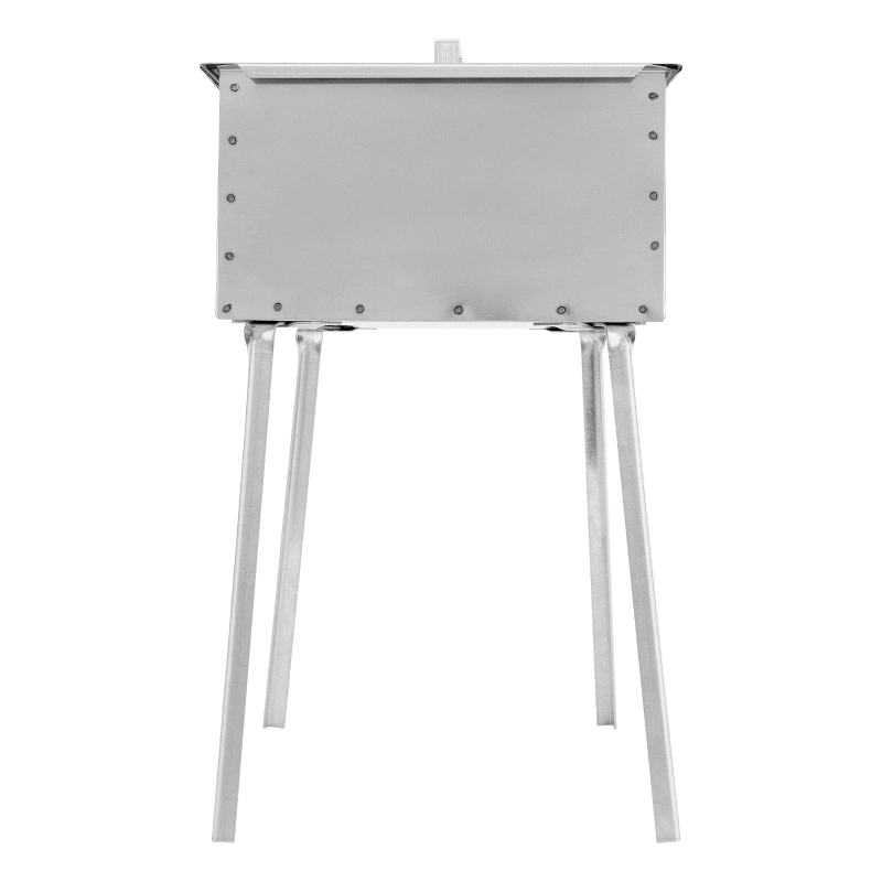 Коптильня двухъярусная 500 x 270 x 175 мм, нержавеющая сталь, 0.8 мм, с поддоном, на ножках, Camping Palisad (69526)