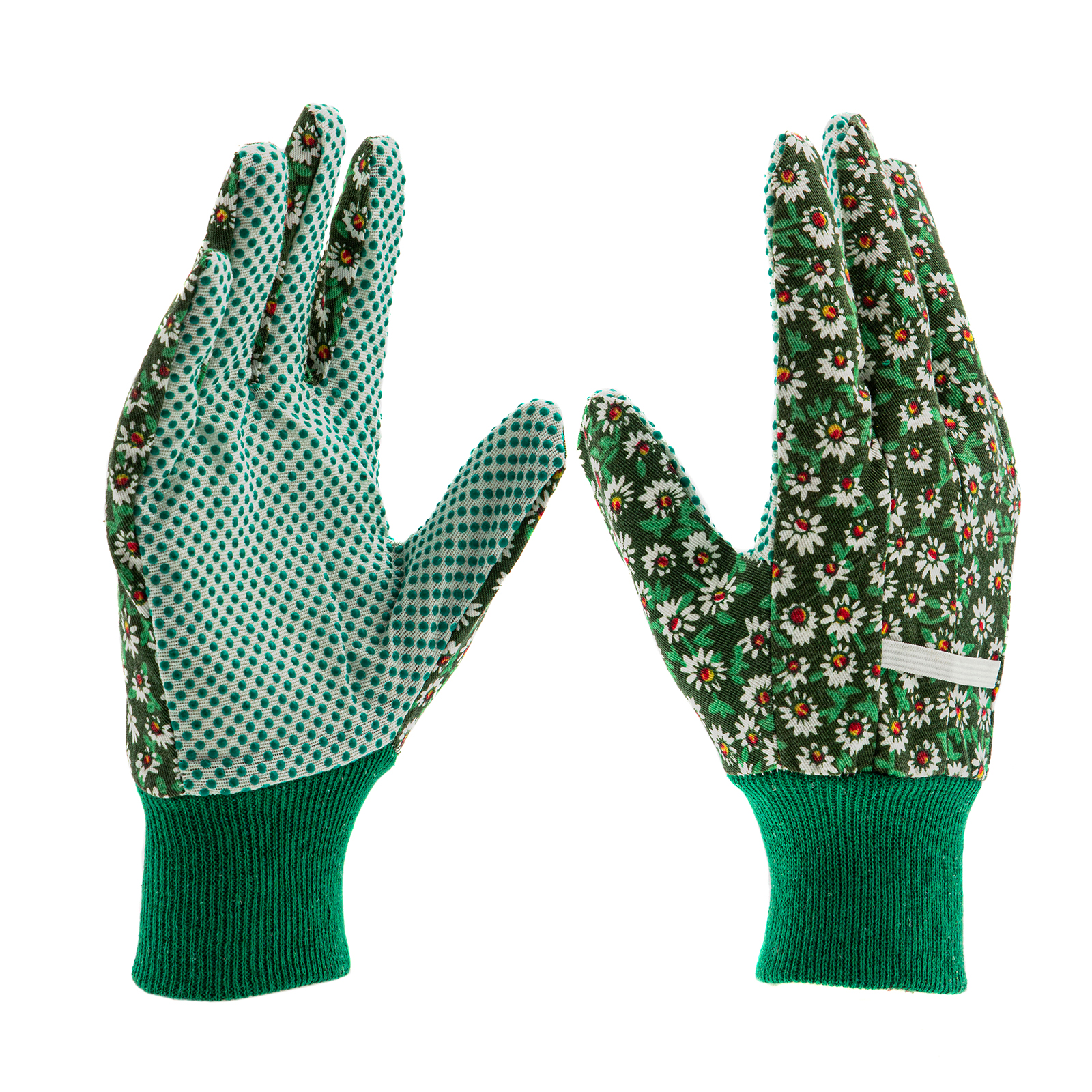 Перчатки садовые х/б ткань с ПВХ точкой, манжет, S Palisad (67761)