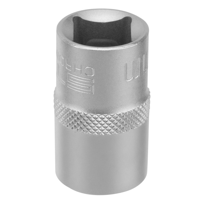 Головка торцевая, 15 мм, шестигранная, CrV, под квадрат 1/2 Stels (13826)