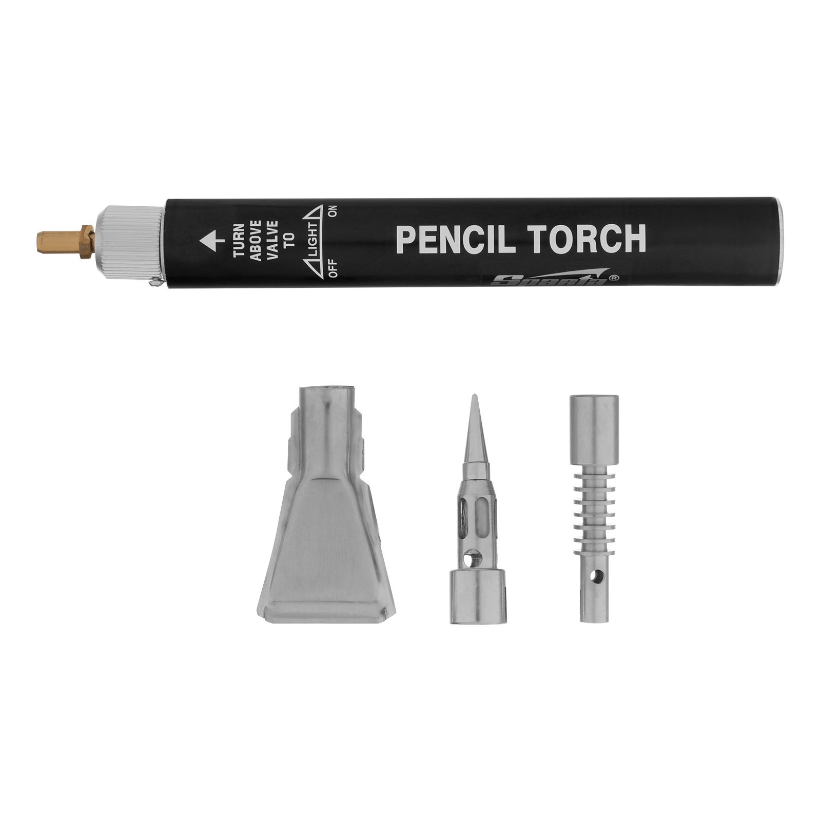 Горелка газовая, тип "Карандаш" + 2 насадки для пайки, 200 мм Sparta (914185)