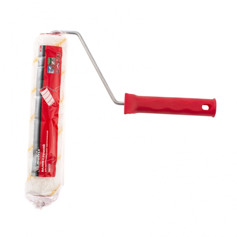 Валик для внутренних работ синтетический, 250 мм, ворс 12 мм, D 36 мм, D ручки 6 мм, полиакрил Matrix (80881)