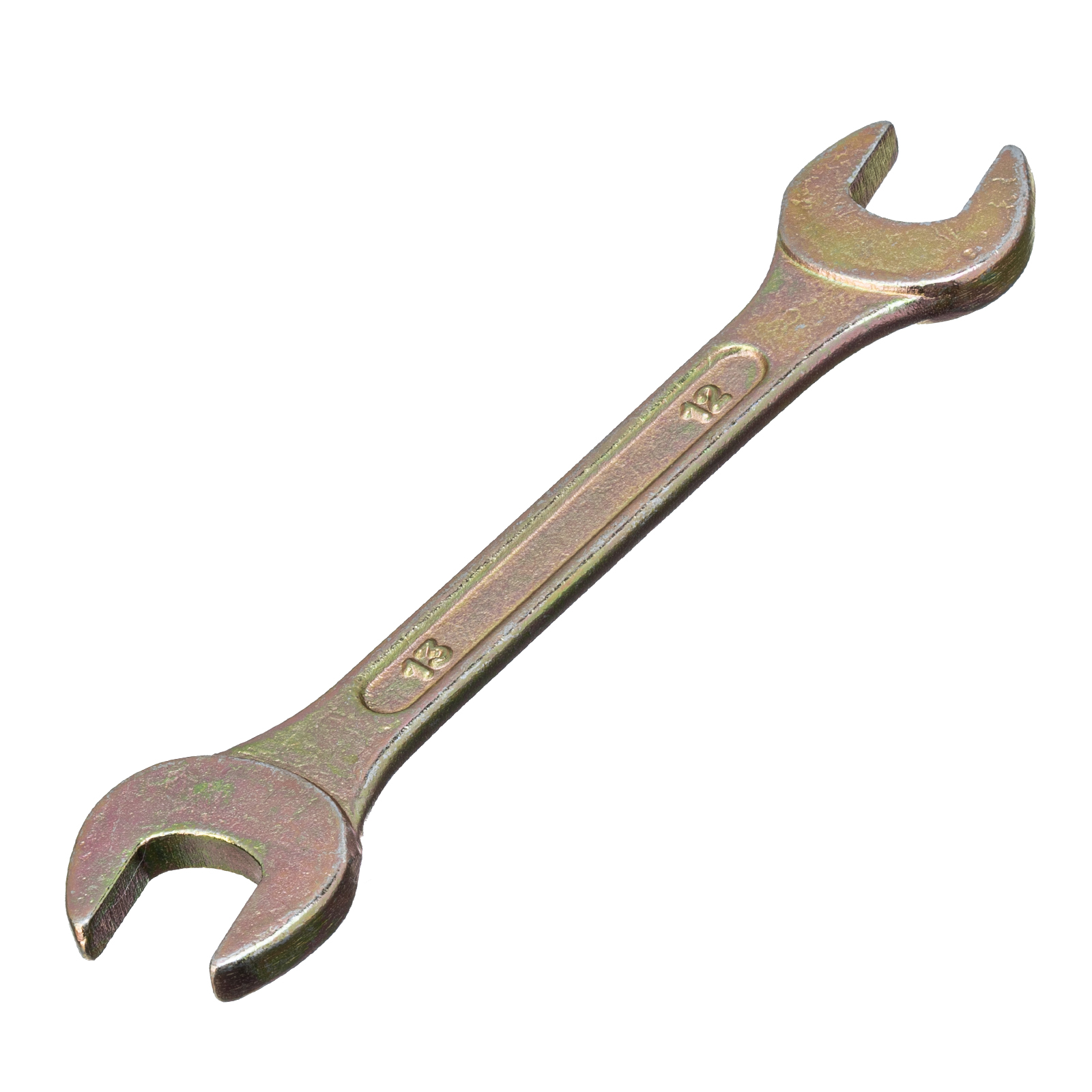 Ключ рожковый, 12 х 13 мм, желтый цинк Сибртех (14305)