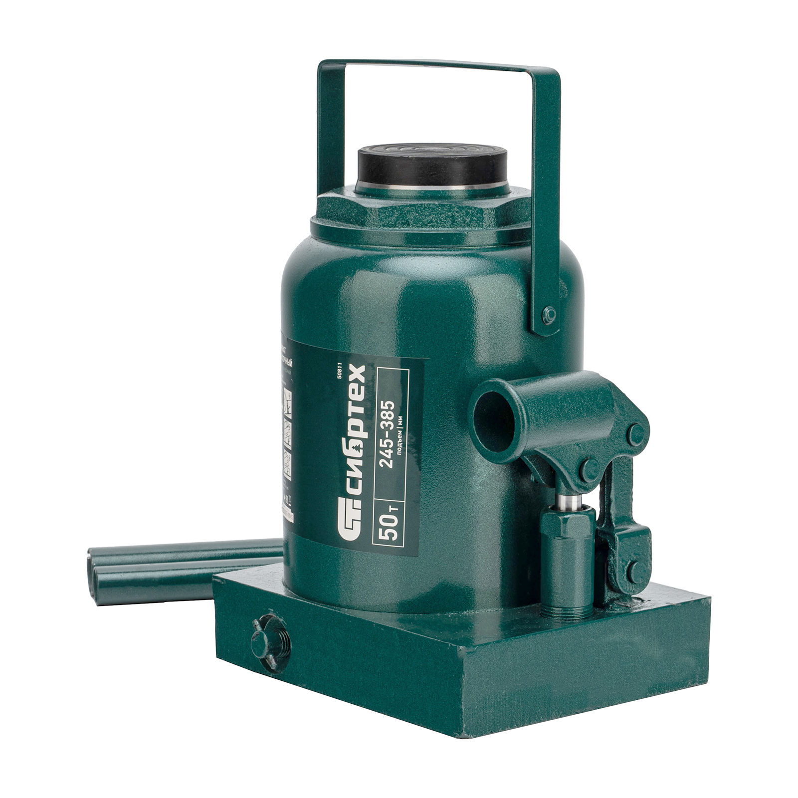 Домкрат гидравлический бутылочный, 50 т, 245-385 мм Сибртех (50811)