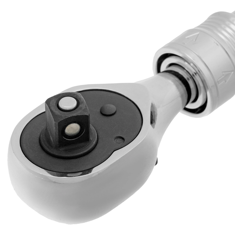 Ключ-трещотка телескопический 3/8", 215-315 мм, CrV, 72 зуба, с быстрым сбросом, хром Gross (14072)