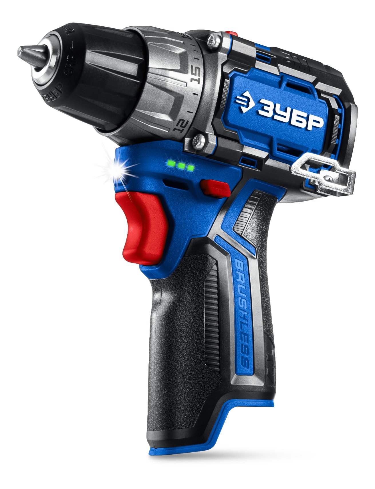 ЗУБР КОМПАКТ #1 , 12 В, 45 Н·м, без АКБ (тип Т7), дрель-шуруповерт, BRUSHLESS, Профессионал (DB-121)