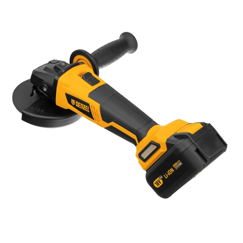 Машина углошлифовальная аккумуляторная бесщет. BLG-IB-18-125-4, Li-ion, 18 В Denzel (27005)
