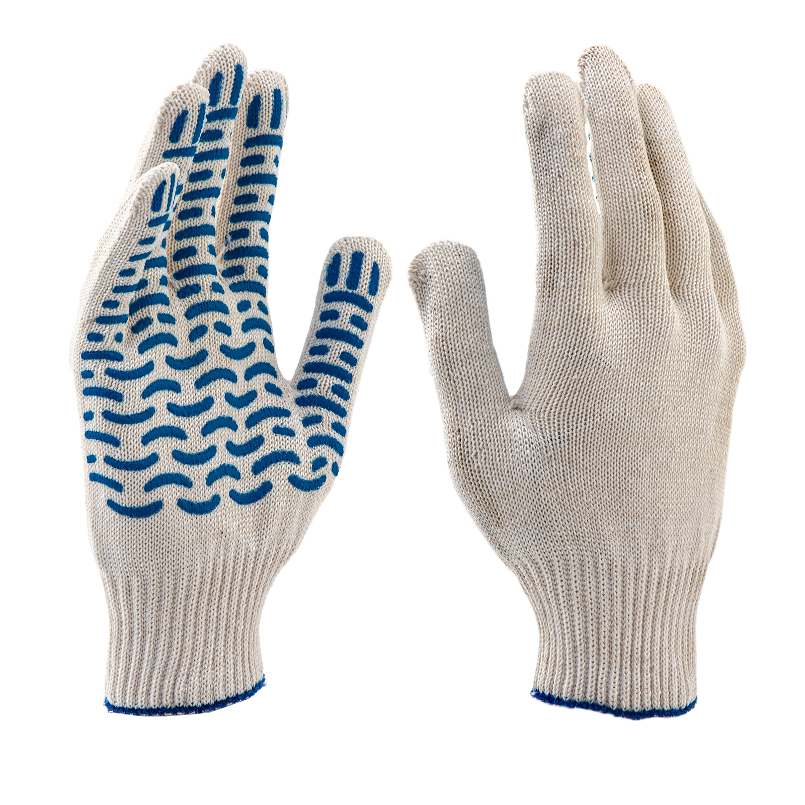 Перчатки х/б, ПВХ покрытие, "Волна", 10 класс (67716)