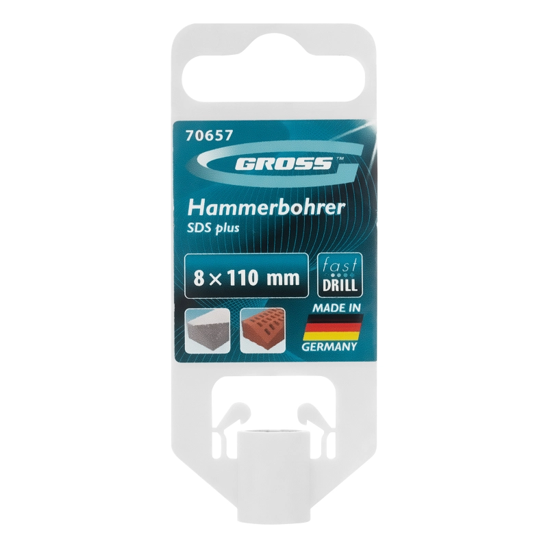 Бур по бетону Pro, 8 x 110 мм, SDS Plus Gross (70657)