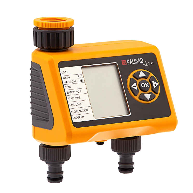 Таймер для полива на 2 линии, электронный Palisad Luxe (66199)
