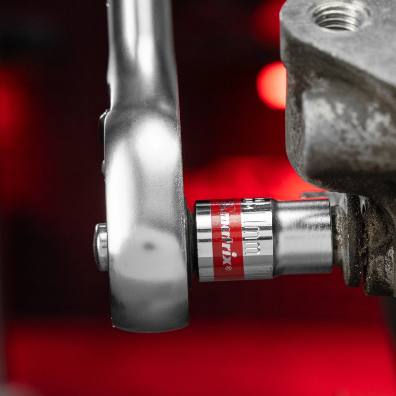 Набор торцевых головок, 3/8", 12 гранные, CrV, 9-19мм, 10 штук Matrix (13595)