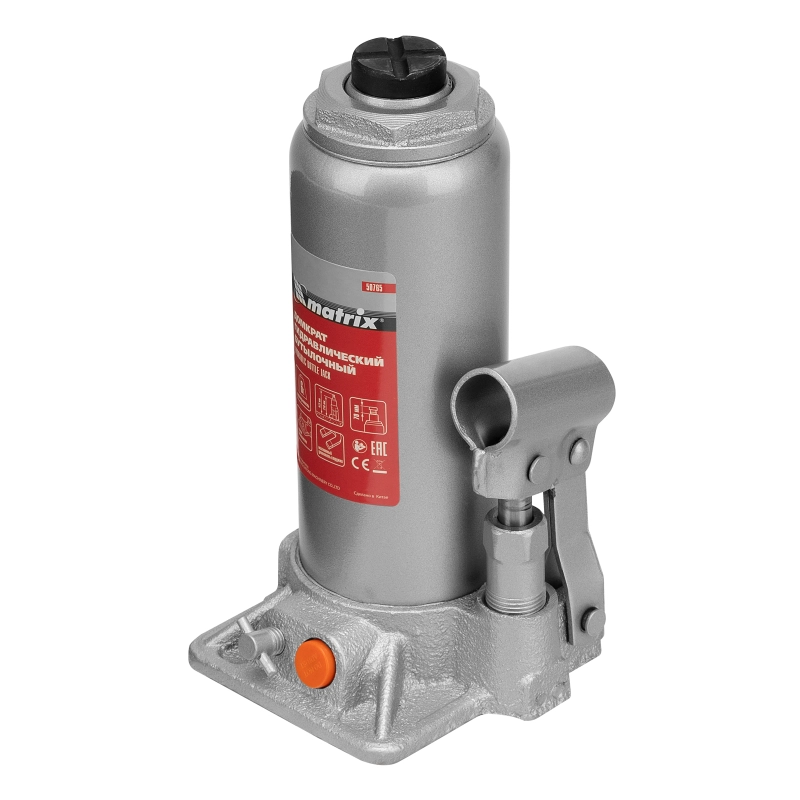 Домкрат гидравлический бутылочный, 6 т, h подъема 216-413 мм Matrix (50765)