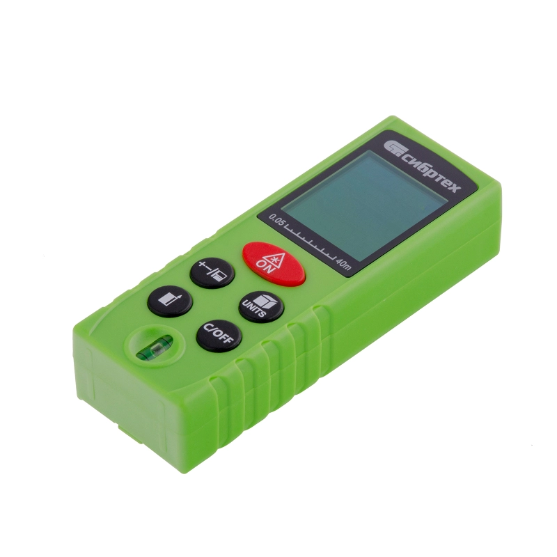 Лазерный дальномер PM-40,40 м,с пузырьковым уровнем Сибртех (38010)