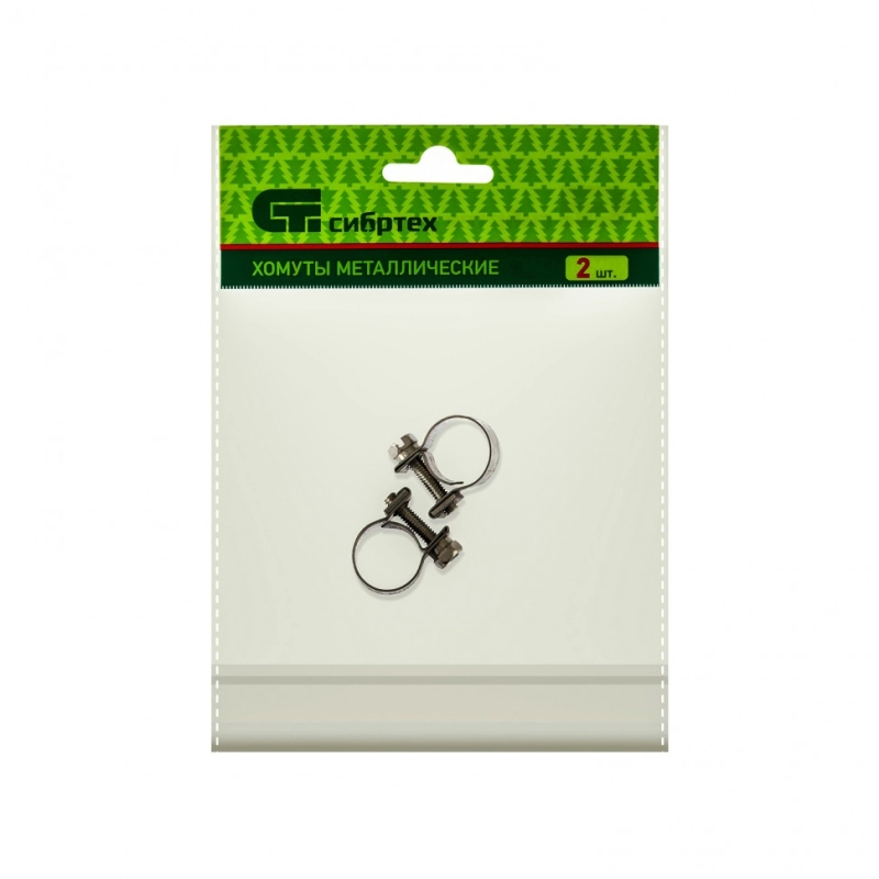 Хомуты металлические, MINI 12-14 мм, ширина 9 мм, винтовой, W4, 2 шт Сибртех (475043)