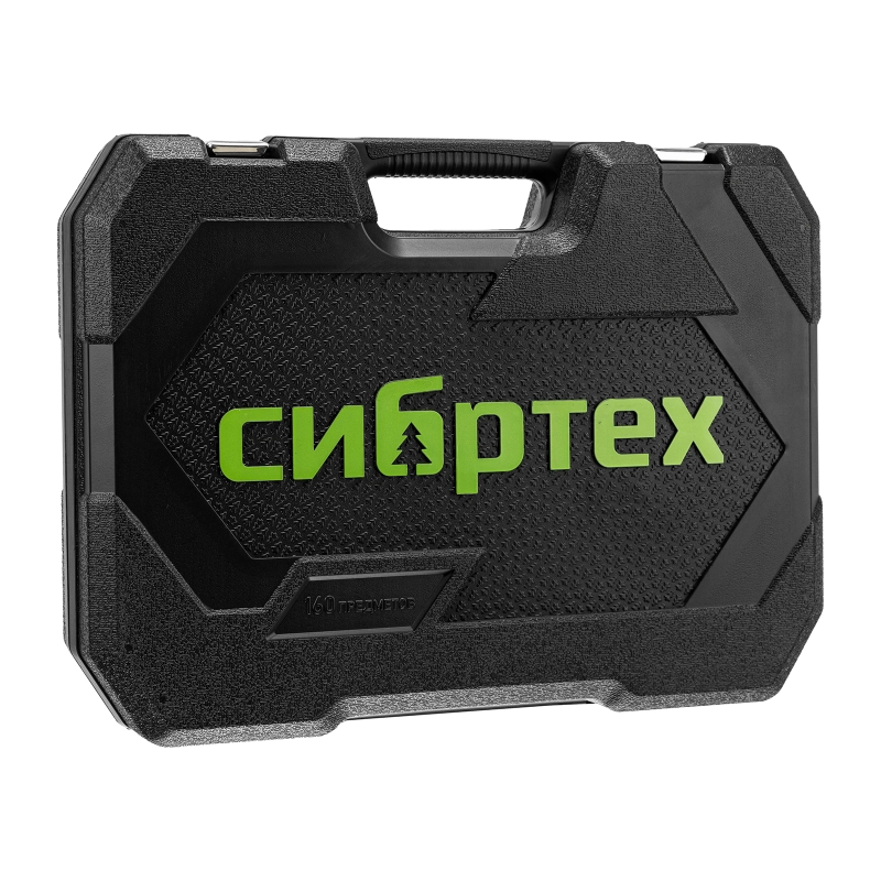 Набор инструментов, 1/2", 3/8", 1/4", пластиковый кейс 160 предм. Сибртех (14172)