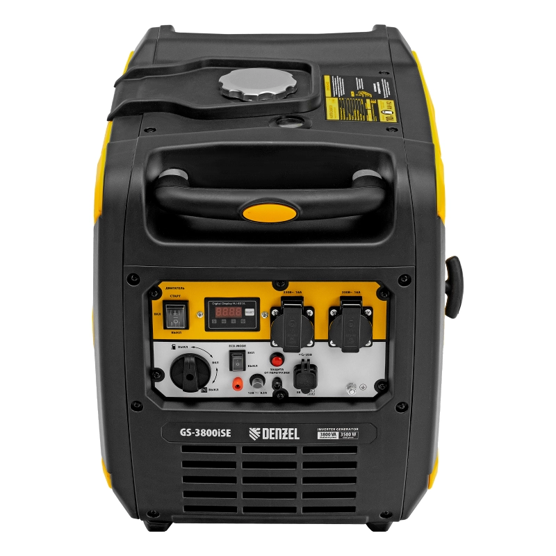 Генератор инверторный GS-3800iSE, 3,8 кВт, 230 В, закрытый корпус,электростартер Denzel (94711)