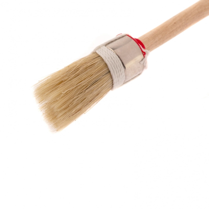 Кисть круглая, Профи №2 (20 мм) натуральная щетина, деревянная ручка MTX (82041)