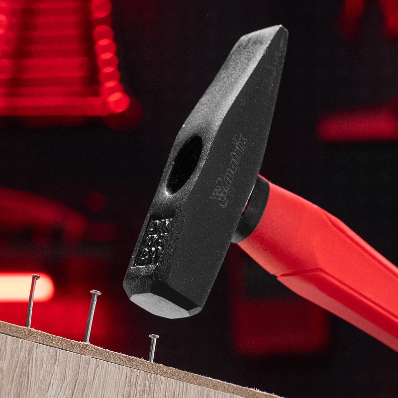 Молоток слесарный optimal, 200 г, фибергласовая обрезиненная рукоятка, квадратный боек Matrix (10366)