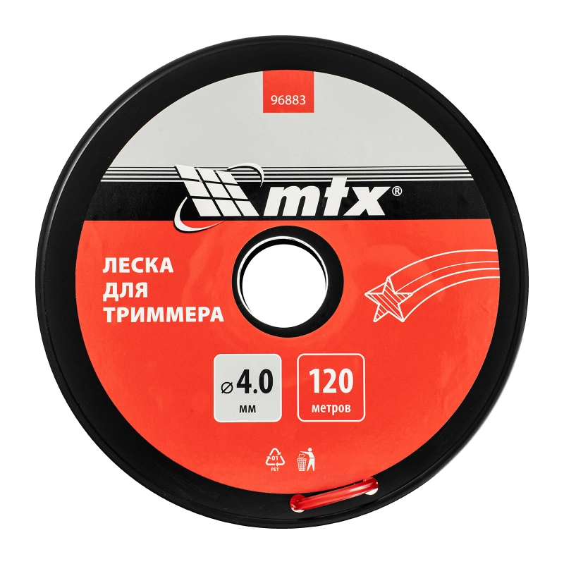Леска для триммера звезда 4,0 мм х 120 м, на катушке MTX (96883)