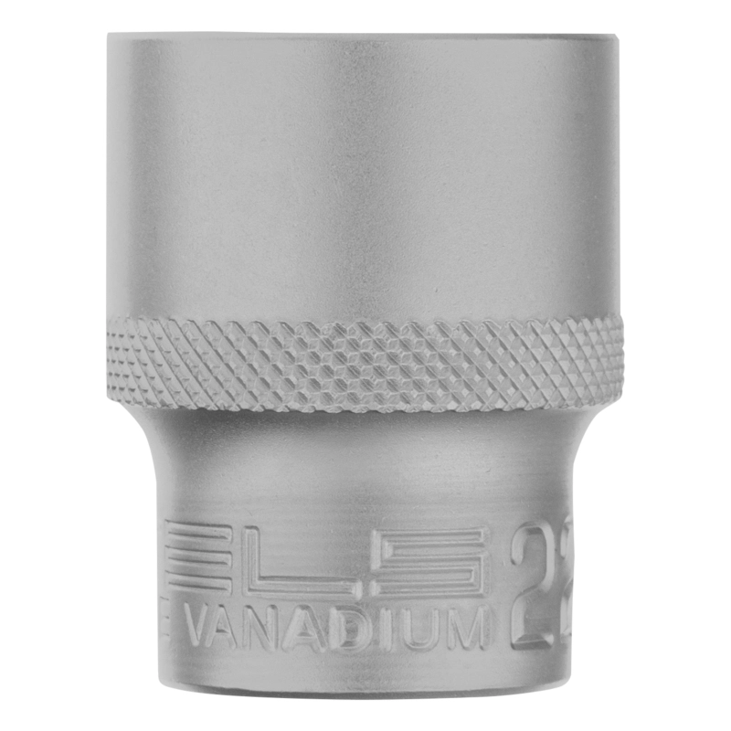 Головка торцевая, 22 мм, двенадцатигранная, CrV, под квадрат 1/2, хромированная Stels (13668)