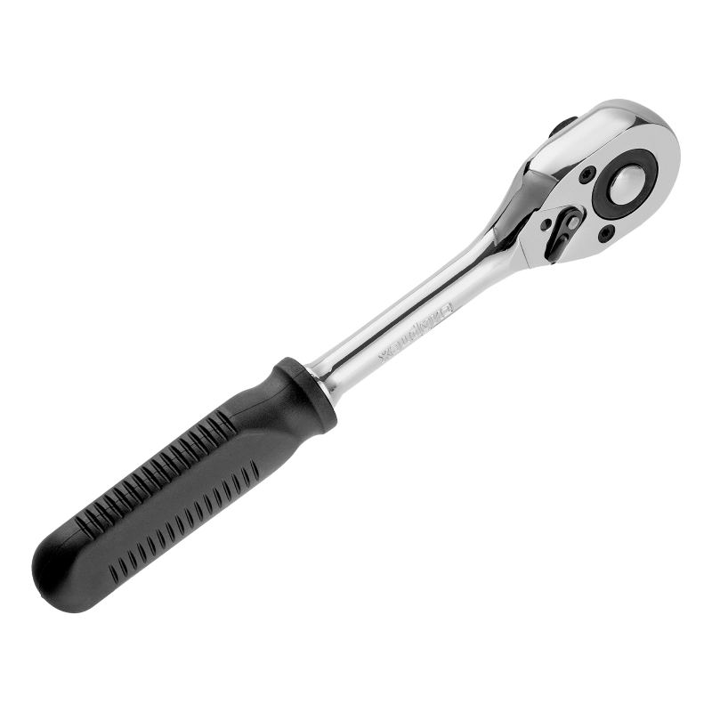 Ключ-трещотка 1/2", 45 зубьев, с быстрым сбросом, CrV, хром Сибртех (14004)