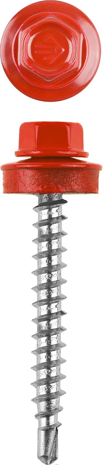 ЗУБР СКД 3003, 60 х 4.8 мм, рубин.-красн., 200 шт, кровельный саморез (4-300315-48-060-3003)